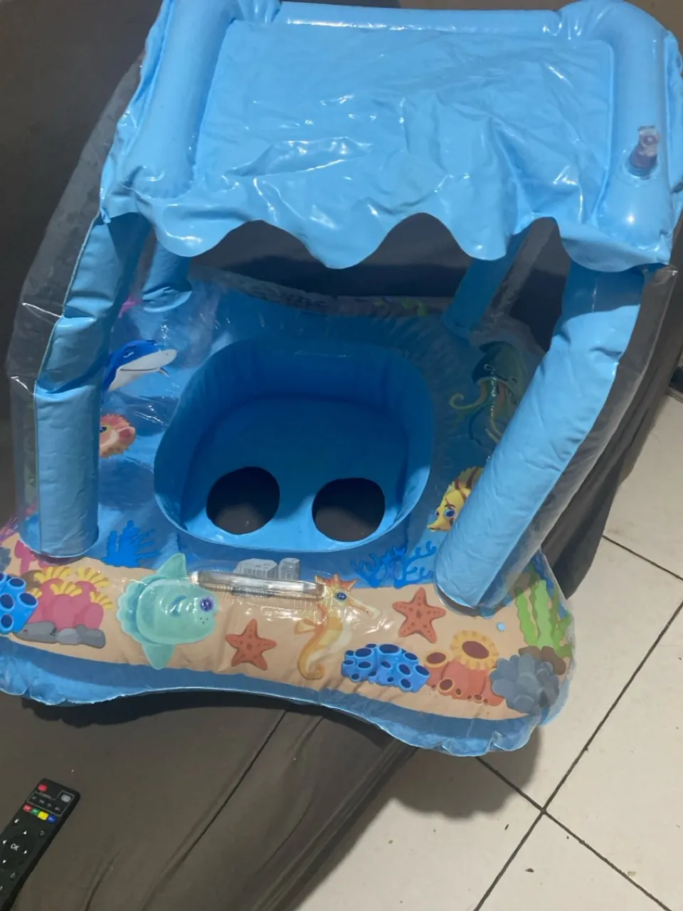 Boia Infantil com Toldo - Fundo do Mar