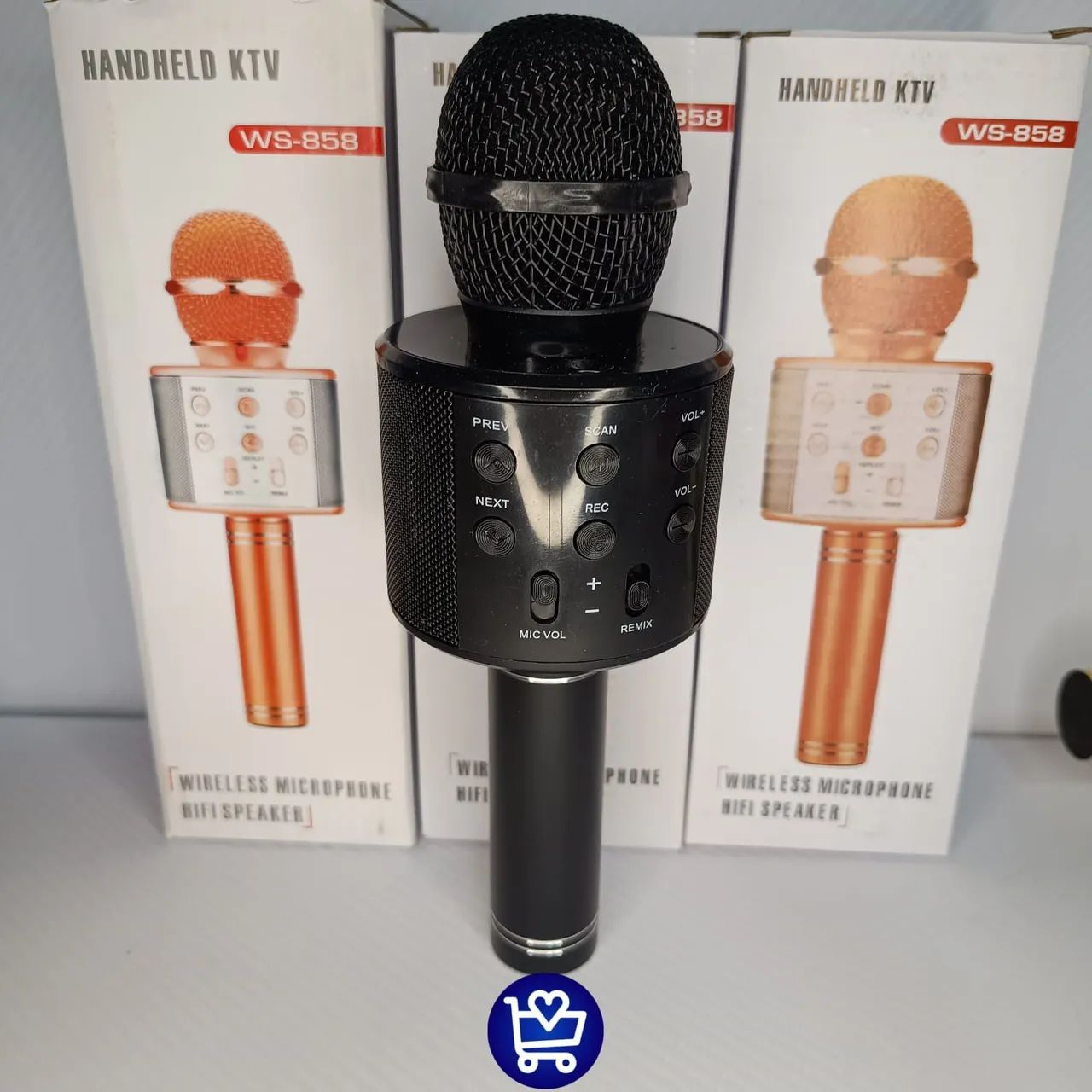 Microfone Sem Fio Karaoke Bluetooth - Diversas Cores - Foto 4