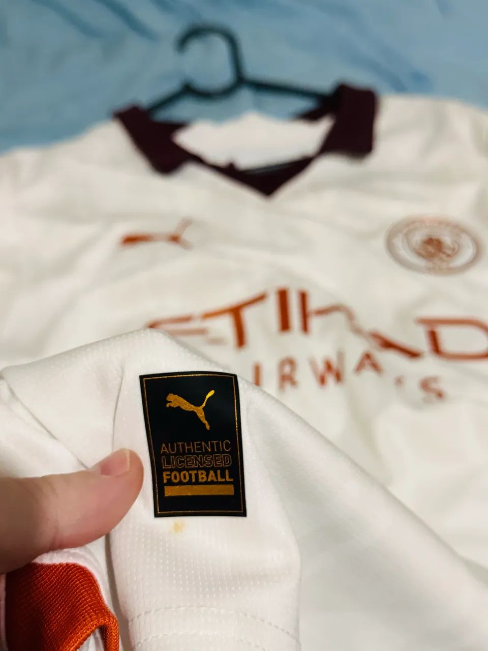 Camisa ORIGINAL Manchester City 3 Puma torcedor (Oasis fãs) NOVA - Foto 2