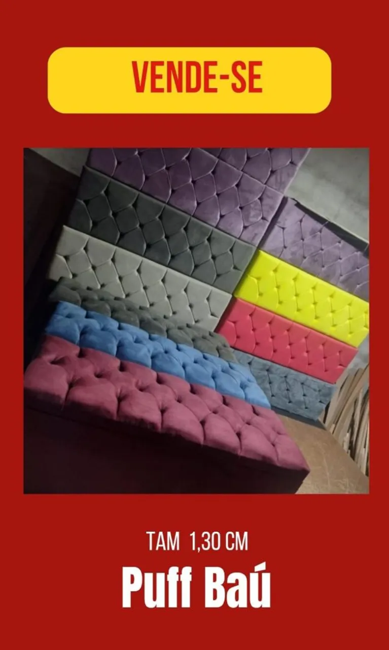 Puff Baú 1,30m - Novo