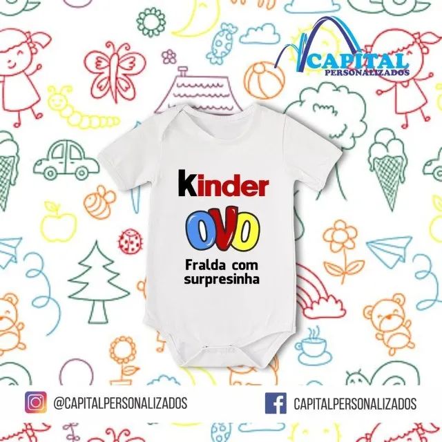 body infantil branco personalizado - Foto 3