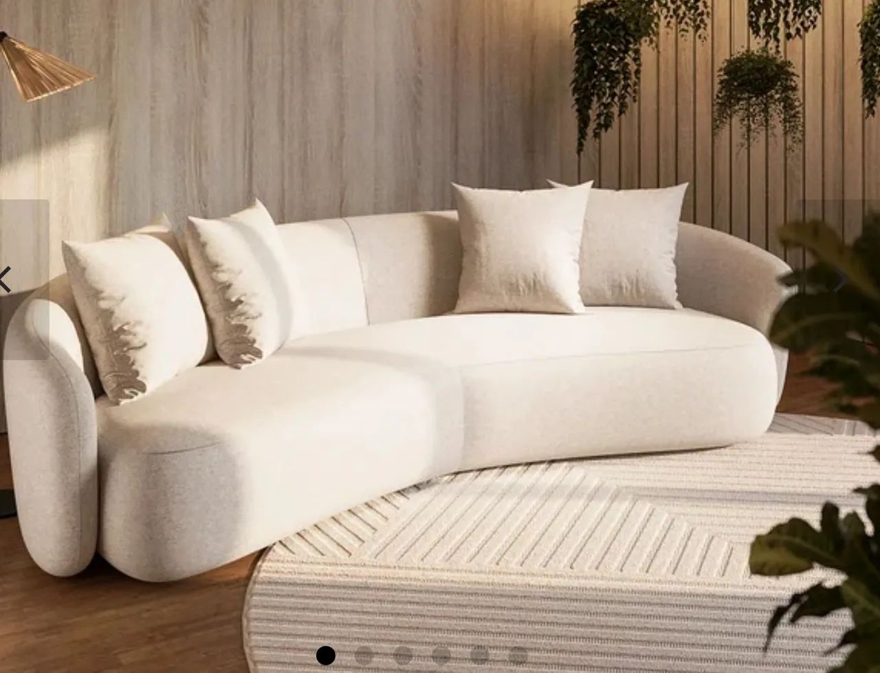 Sofa curvo orgânico lindo - no plástico 