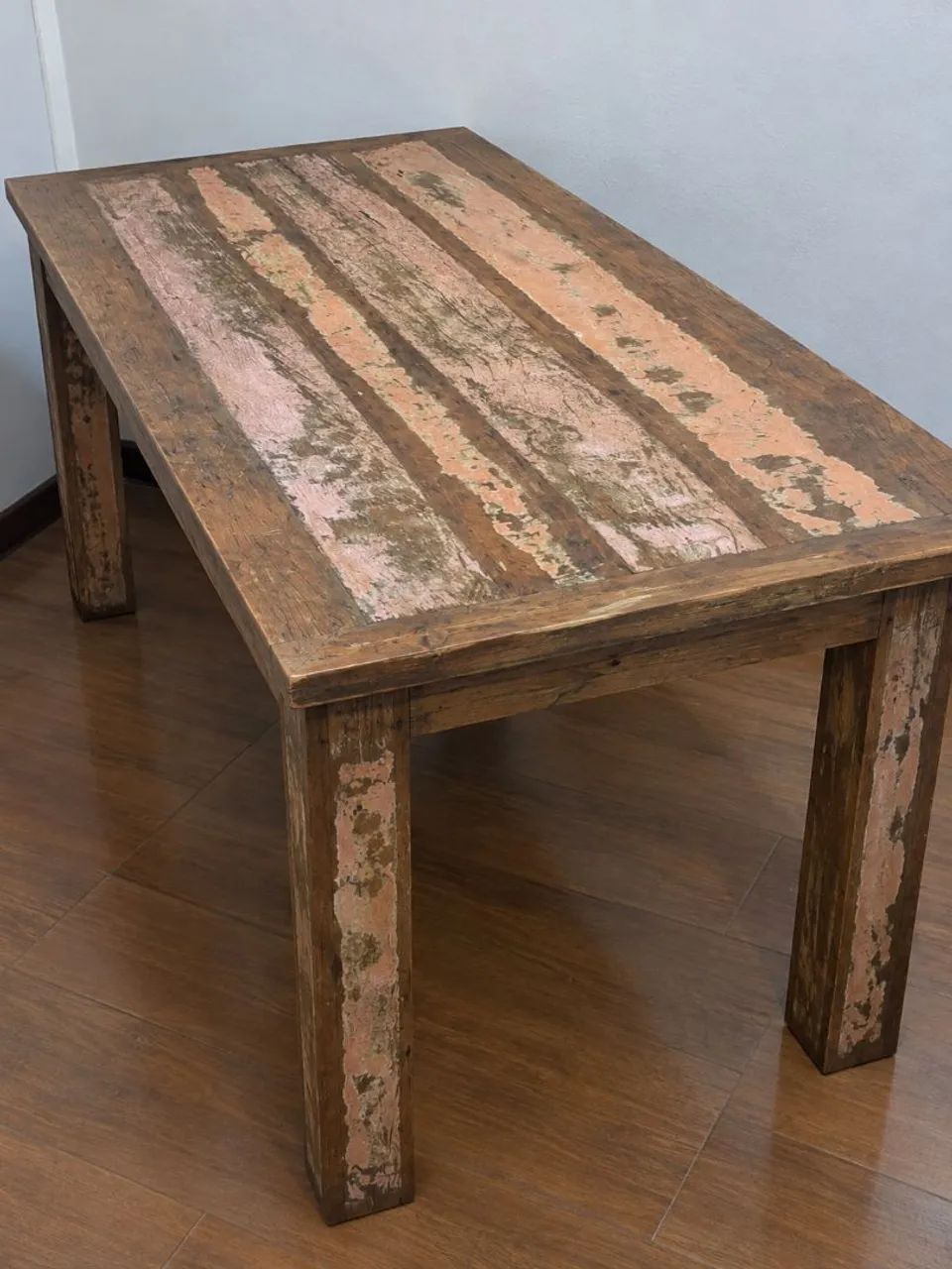 Mesa rústica peroba rosa 1,80