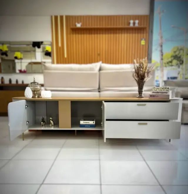 Painel + Bancada para TV até 75 polegadas - Foto 2
