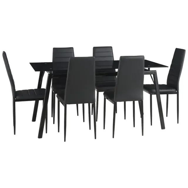 Conjunto Sala De Jantar Mesa Com 6 Cadeiras Dartagnan Just Home Collection - Foto 2