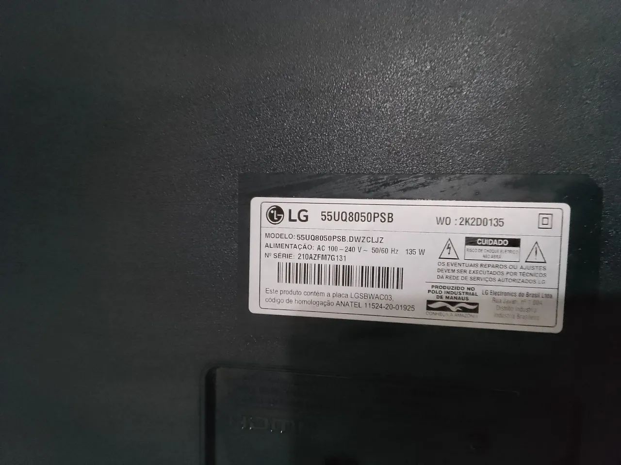 Tv LG 55 com defeito - Foto 3