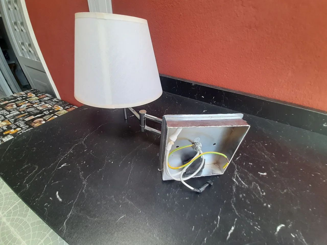 Abajur parede em inox - Foto 2