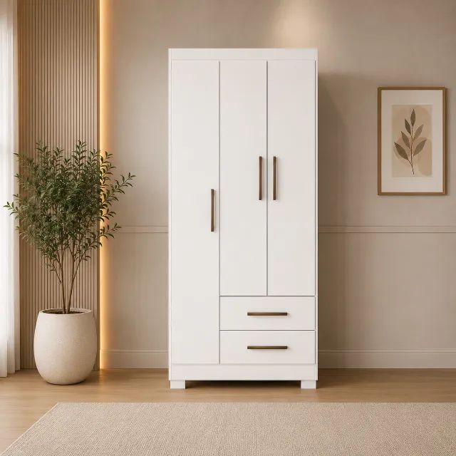 Guarda roupa solteiro 3 portas em estoque 