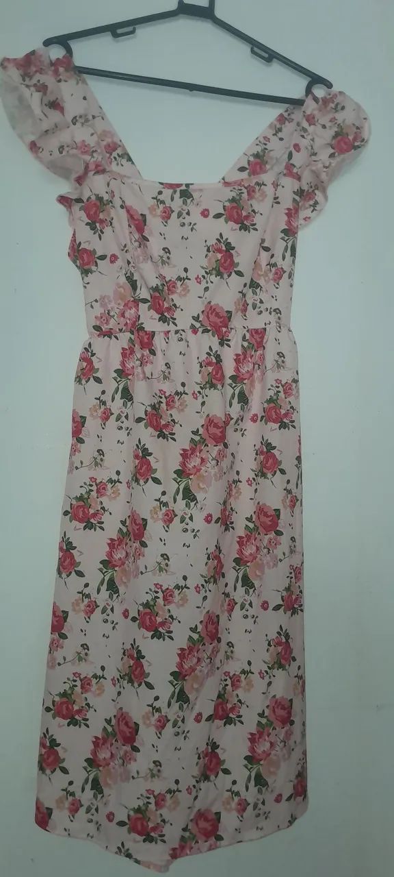 Vestido de grávida,  florido 