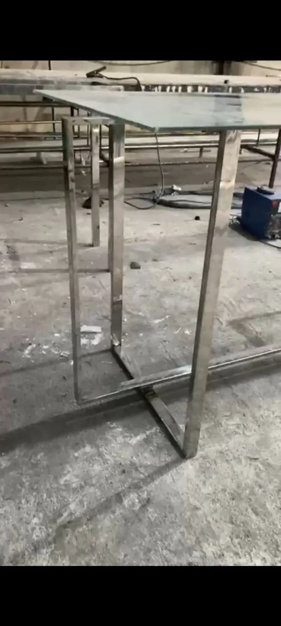 Mesa de Metalon aço inox com vidro 8 mm  - Foto 2