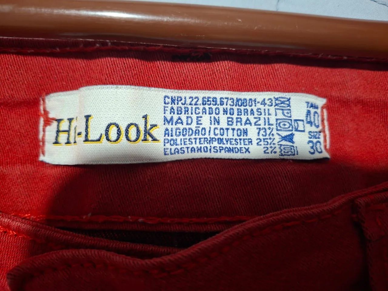 Vendo Calça Jeans Feminina Nova Vermelha  - Foto 2