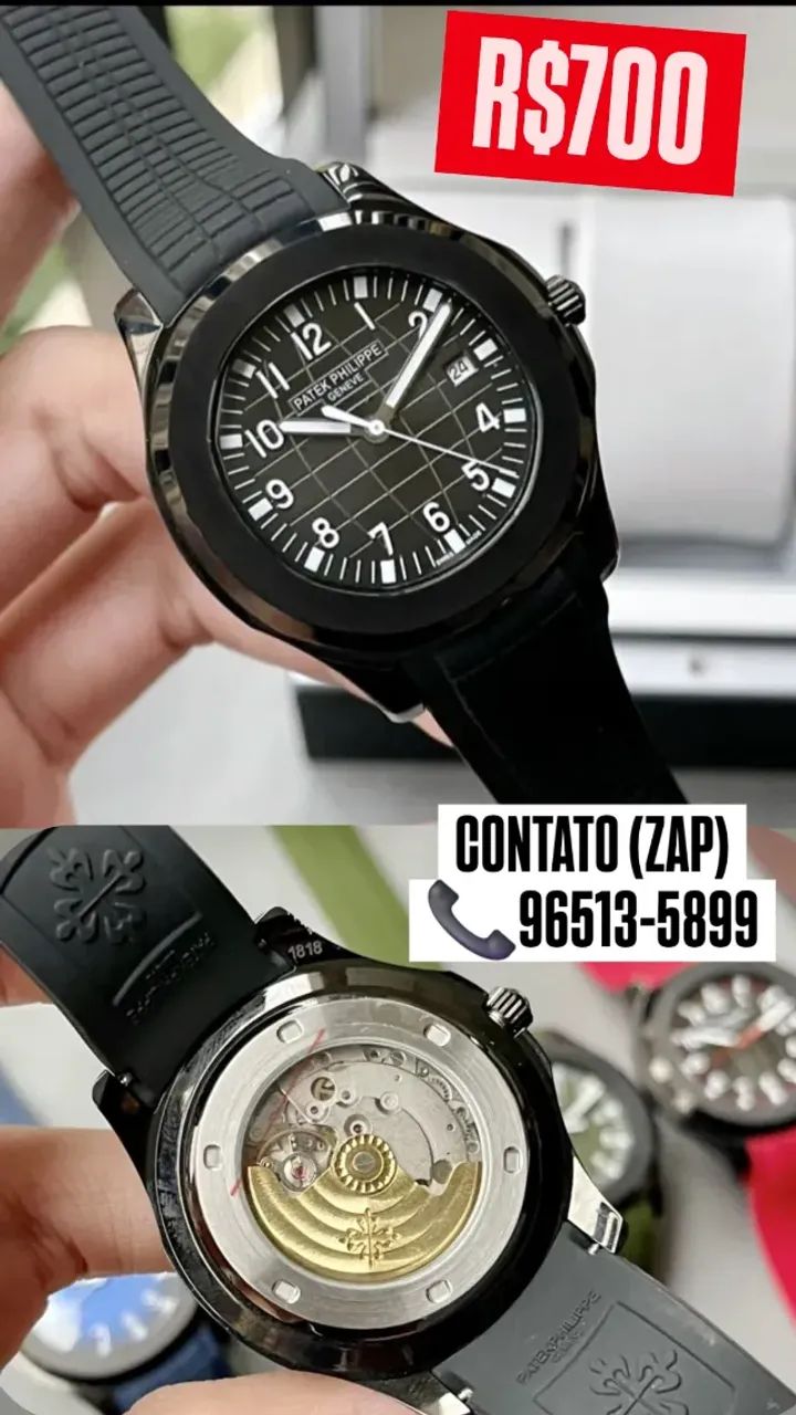 Relógio PATEK PHILIPPE GENEVE AUTOMÁTICO  - AQUANAUT ALL BLACK - Foto 2