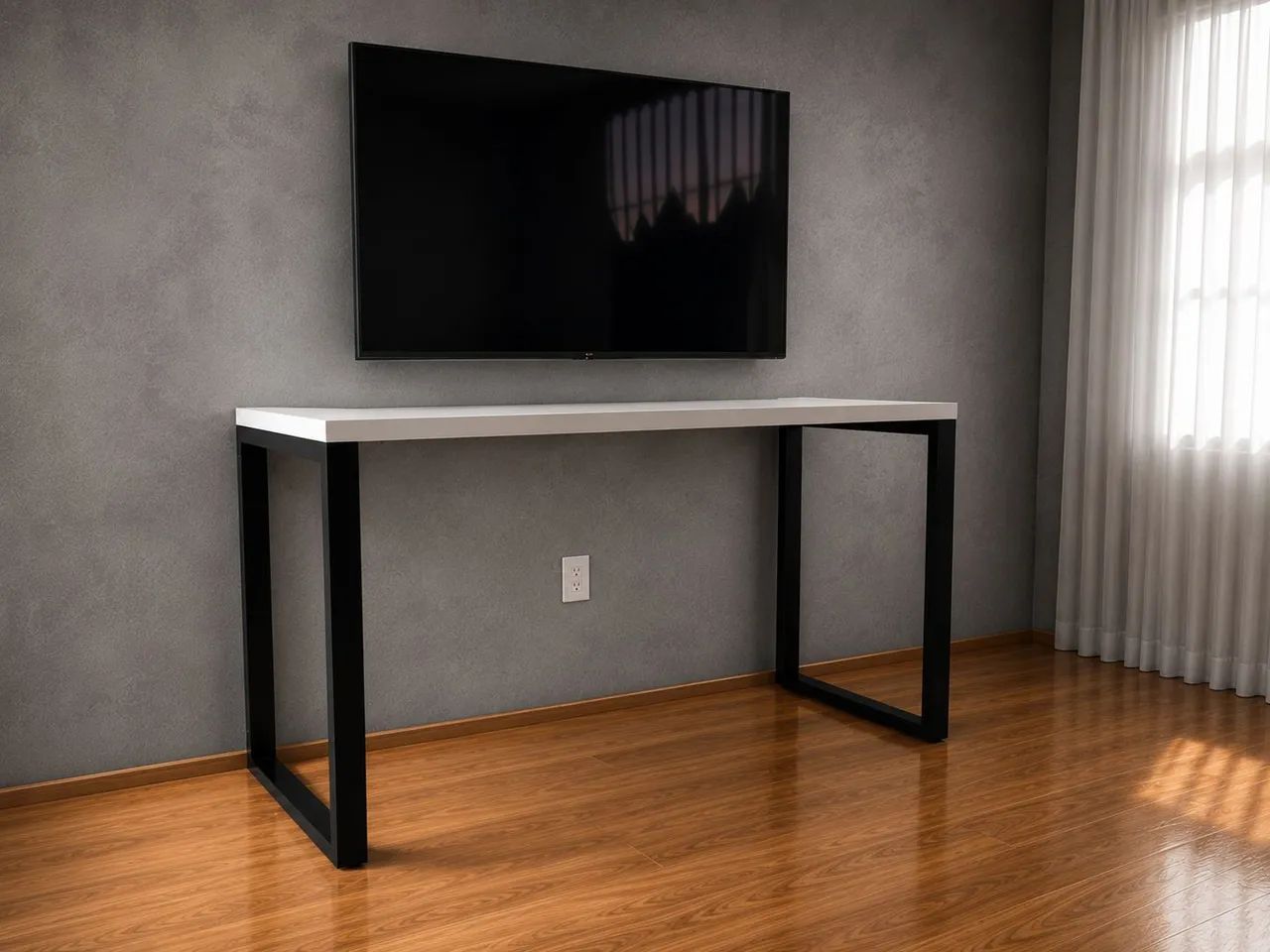 Mesa de Escritório em MDF e Estrutura de Metal - Foto 2