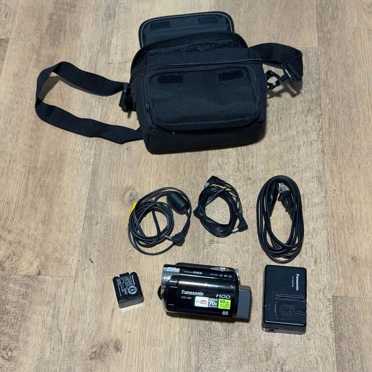 Panasonic SDR-H80 60GB HDD 70x + 2 baterias + fonte + cabos