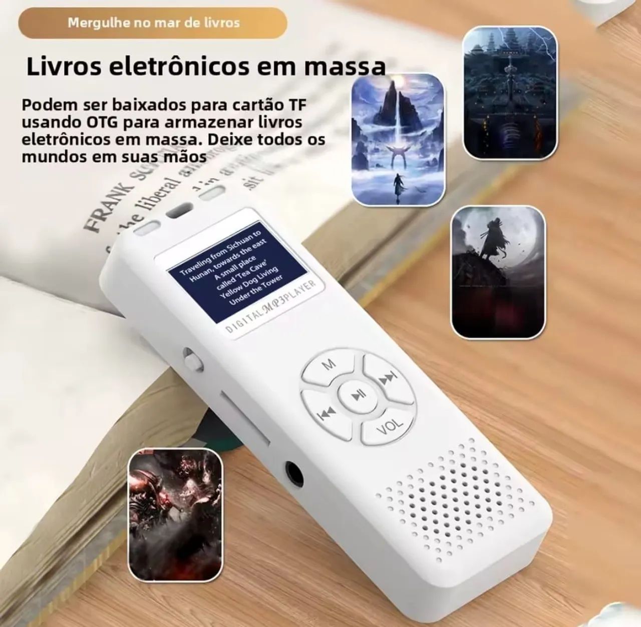 MP3 Player com Led Digital, Rádio e gravador de voz - Foto 3