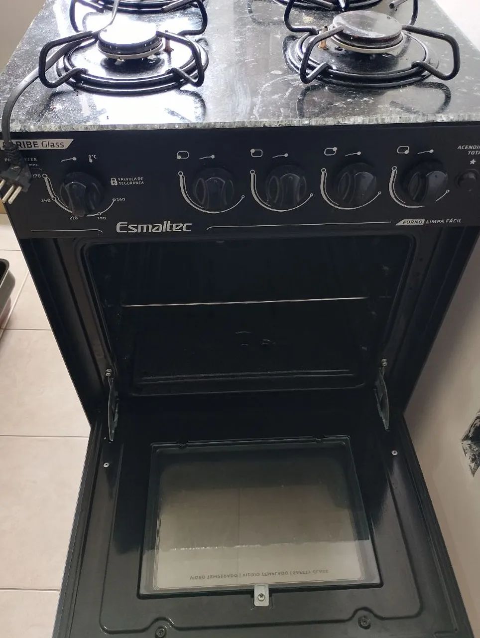 Fogão com mesa de vidro quebrado  - Foto 4