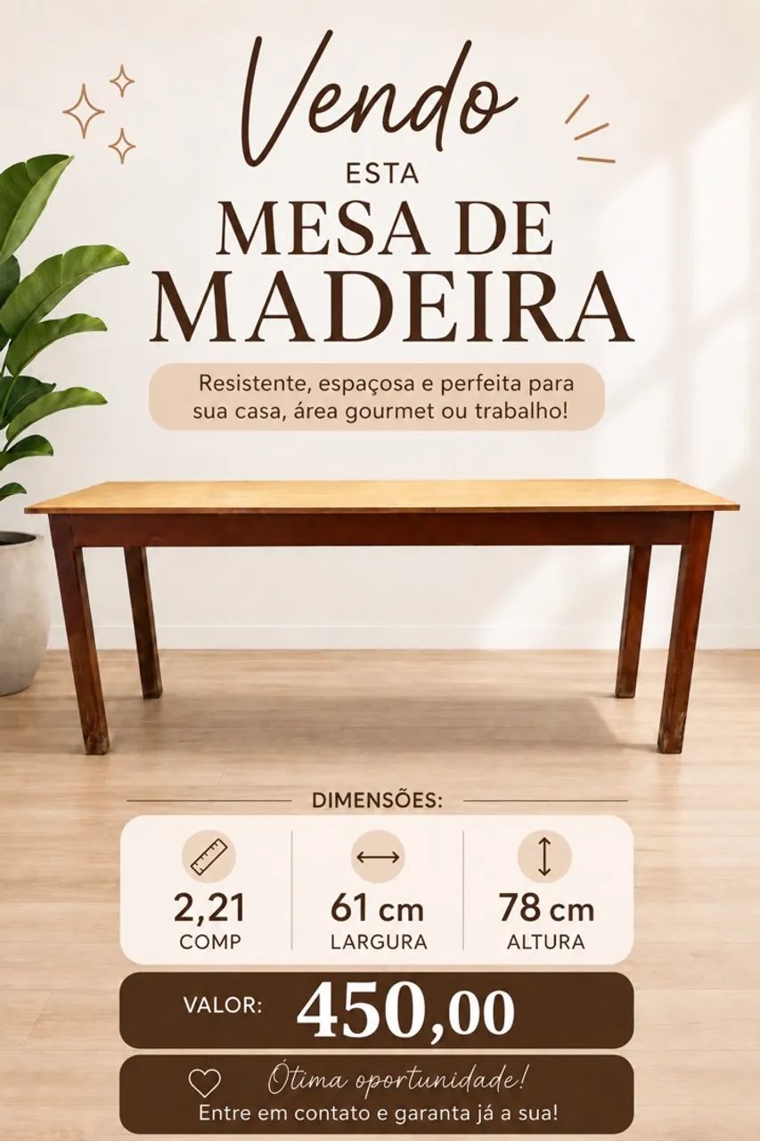 Mesa de Madeira.