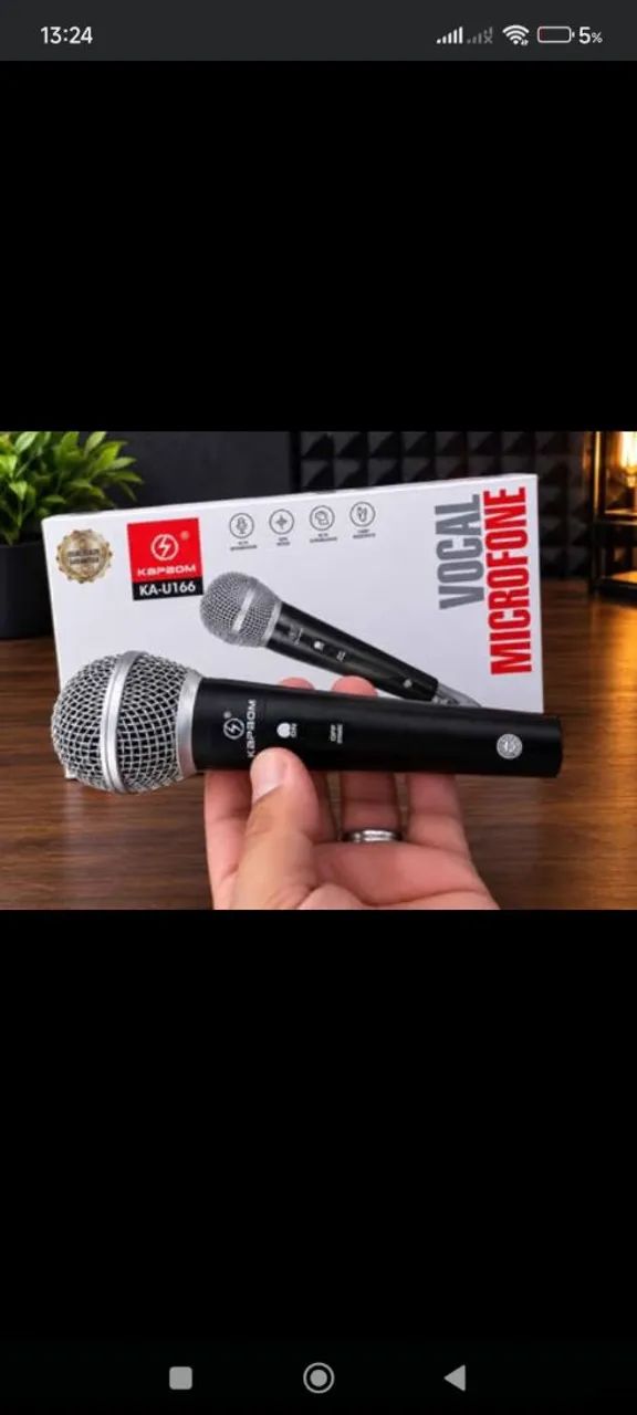 Microfone com cabo