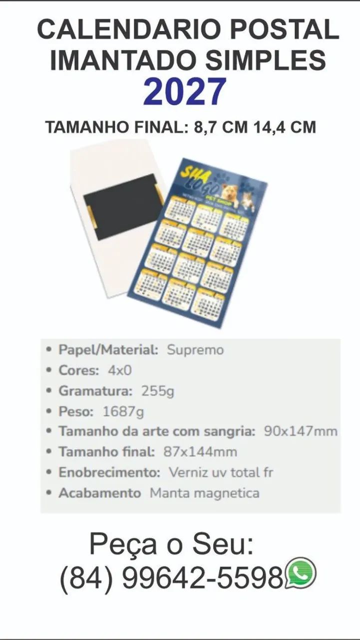Calendários 2027 - Foto 3