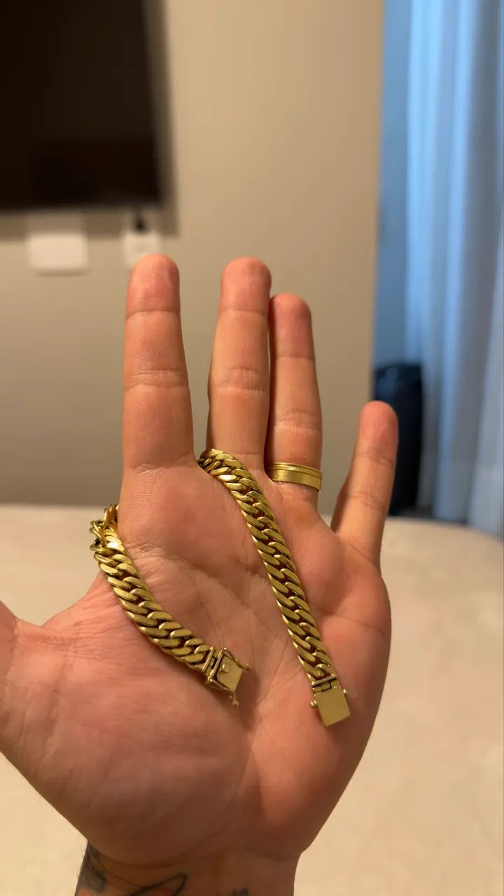 Pulseira ouro grumet 14.2G zerada! Muito nova  - Foto 2
