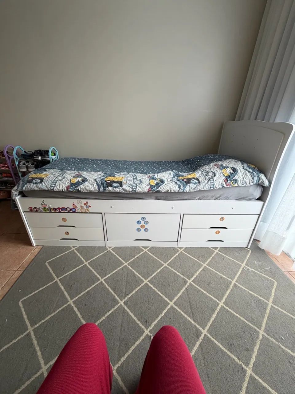 Cama solteiro com gavetas - Foto 4