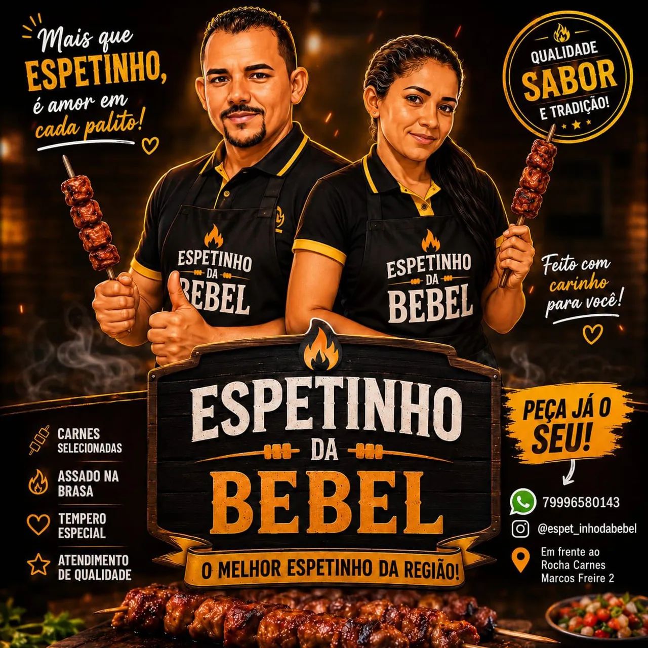 Churrasco Grelhados na brasa em espetos. - Foto 4