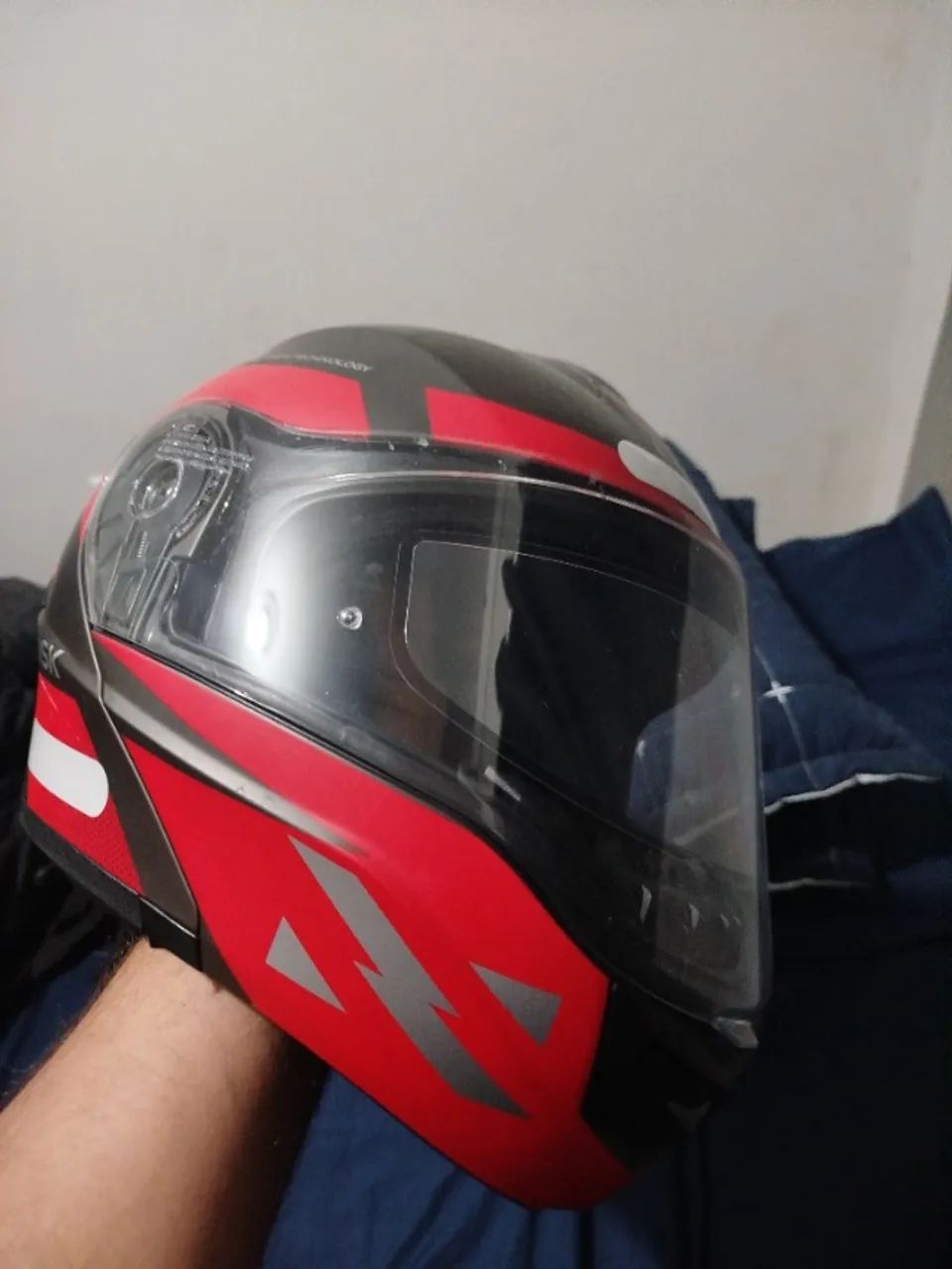 Capacete Norisk Defender vermelho e preto n62  - Foto 3