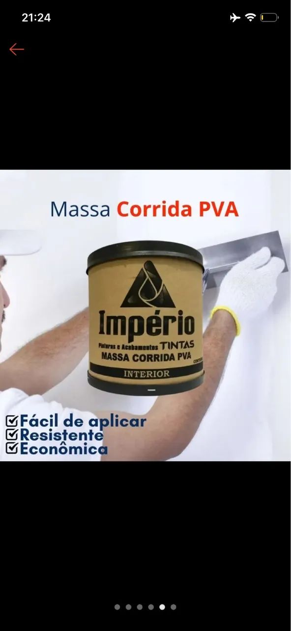 Massa corrida PVA - Comprei e sobrou, nova