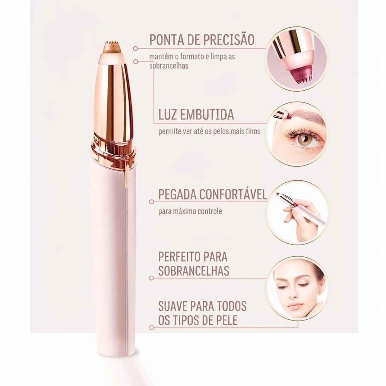 Depilador Facial Elétrico Feminino 7 em 1 USB Portátil - Foto 2