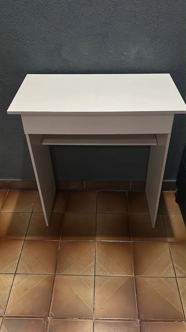 Escrivaninha bonatto P/ computador com 1 Gaveta Branco - Foto 4