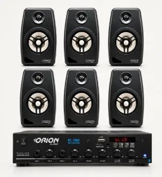 Kit de som ambiente com bluetooth com 06 caixas de parede