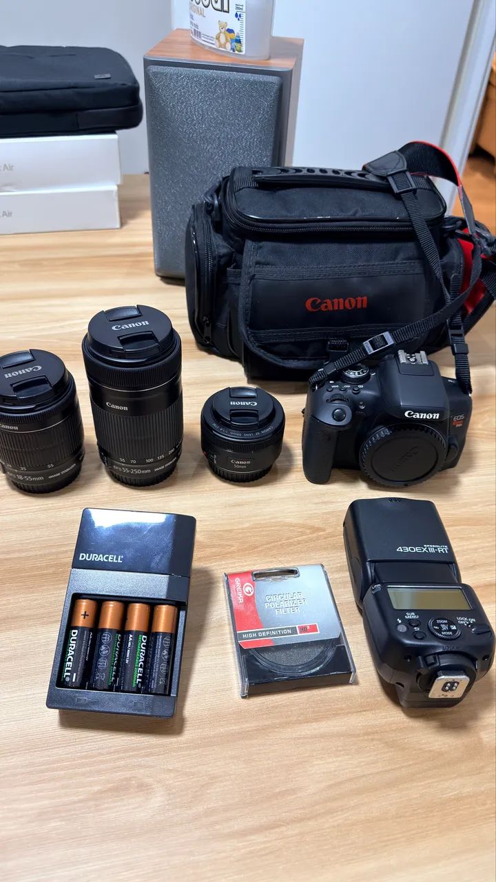 Câmera Cânon T6I + Kit de Lentes e acessórios  - Foto 2