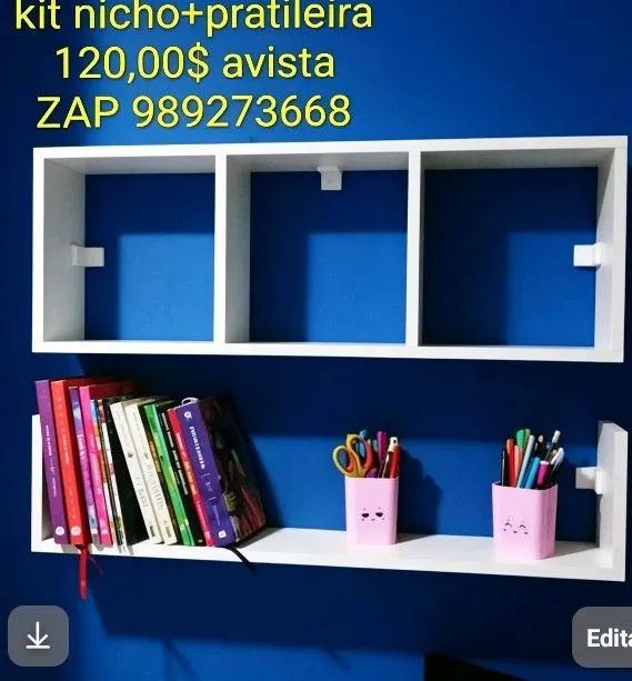  nicho mais pratileira em MDF 