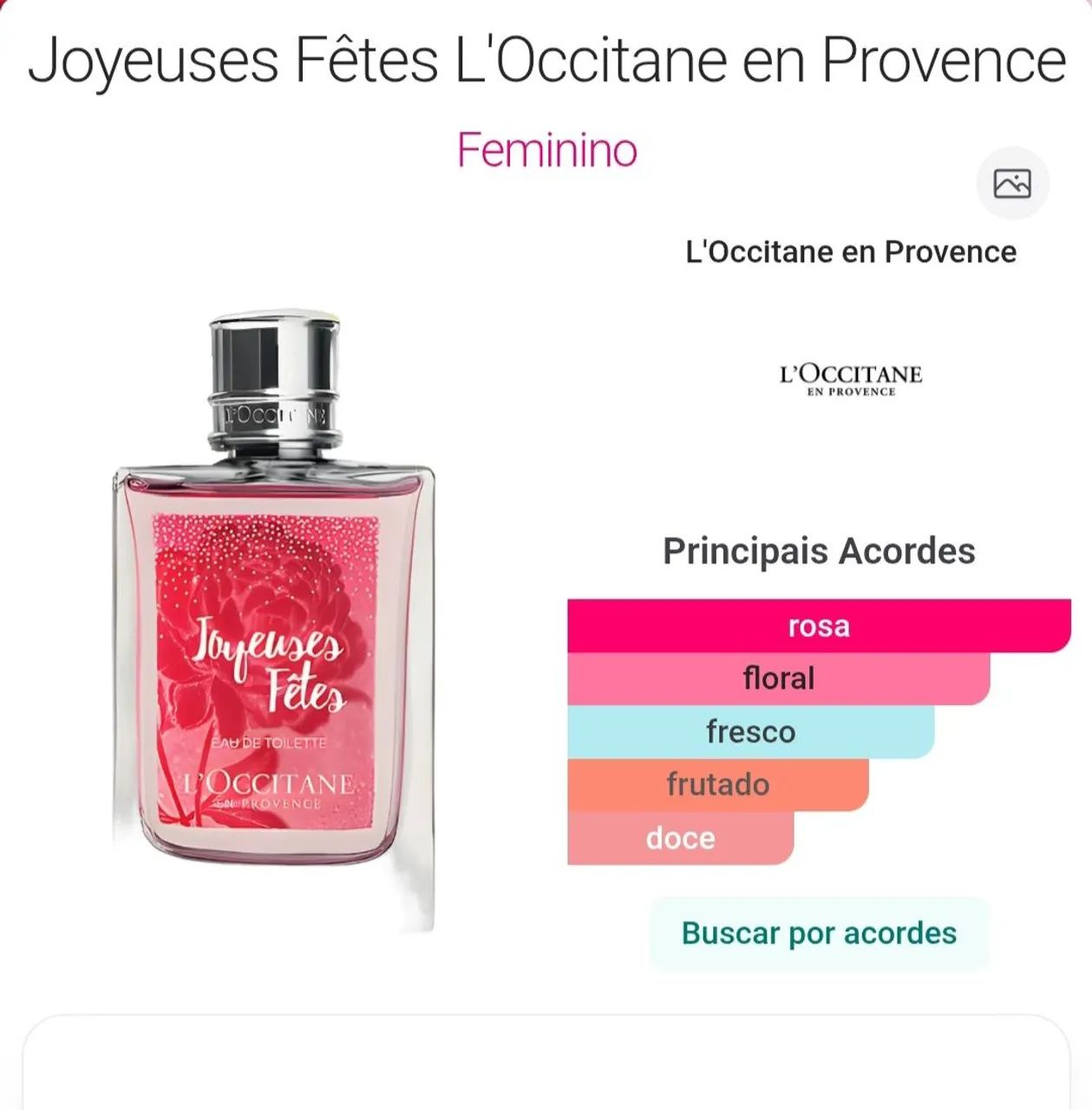 Perfume Raro Joyeuses Fêtes 75ml L'Occitane en Provence - Foto 5