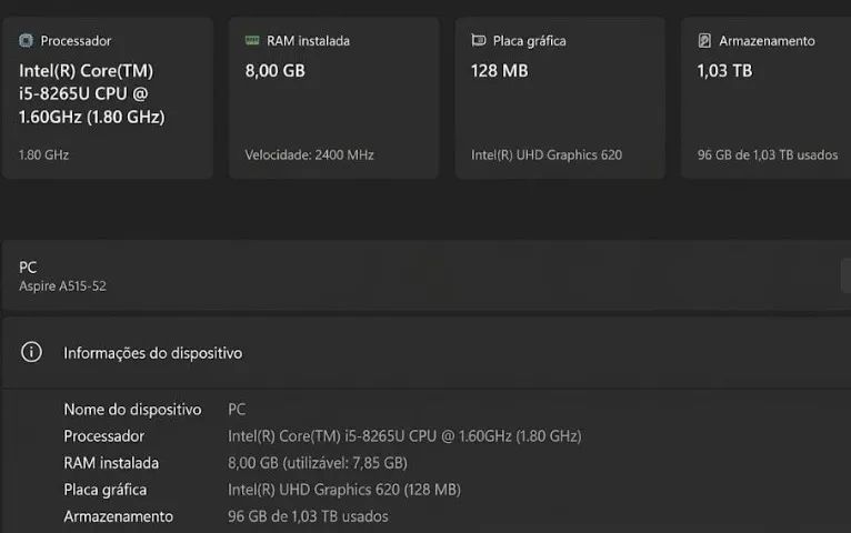 Acer Aspire 5 (modelo A515-52). - Foto 5