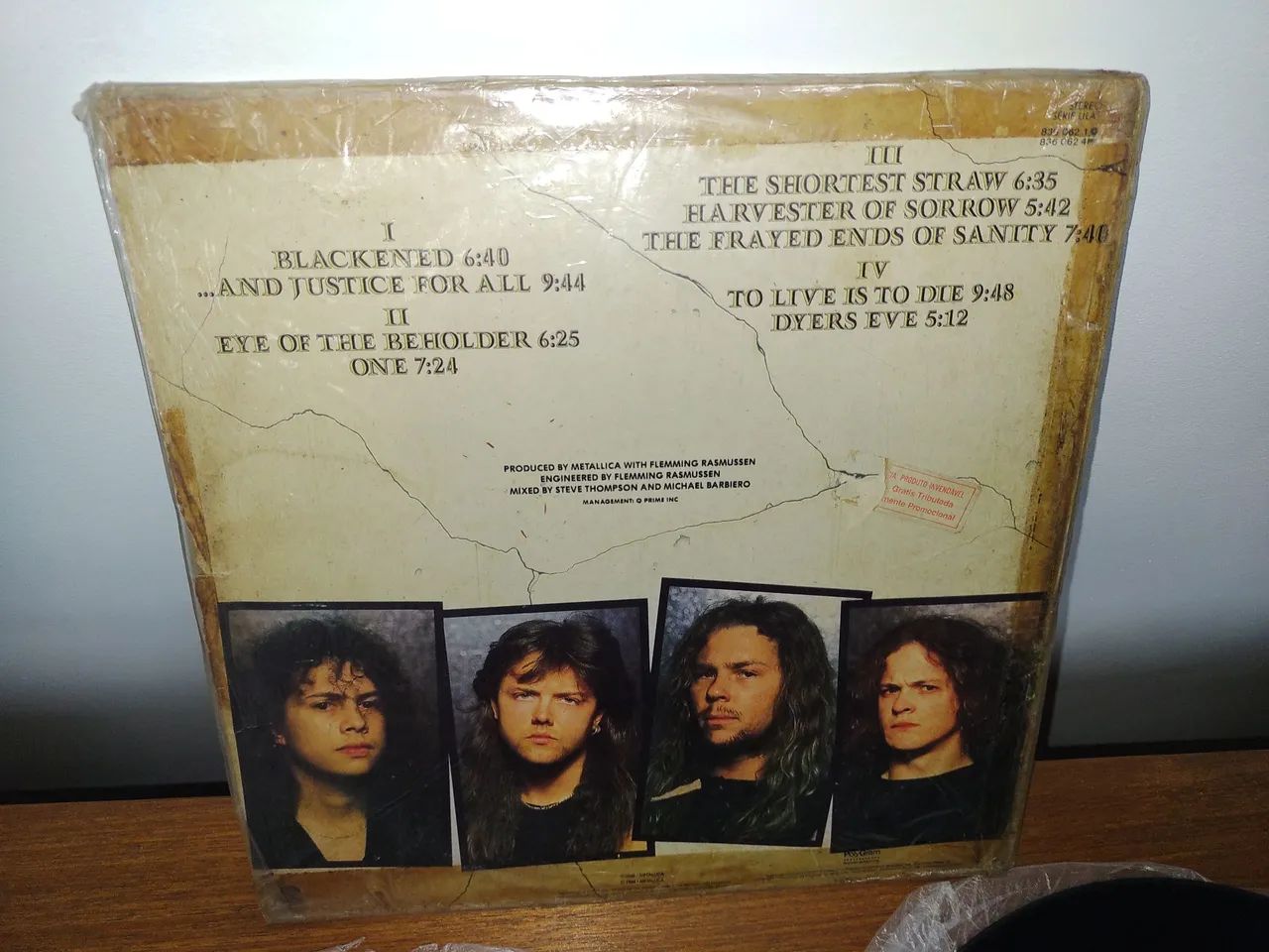 Justice for All Metálica LP Disco de vinil, original. - Foto 3