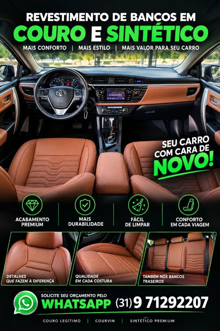 BANCOS DE COURO LEGÍTIMO 