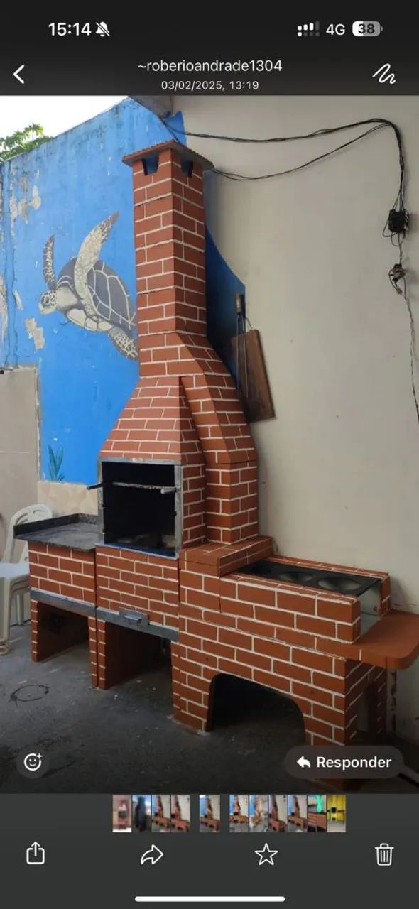 Churrasqueira completa com balcão e fogão a lenha 2.000 - Foto 2