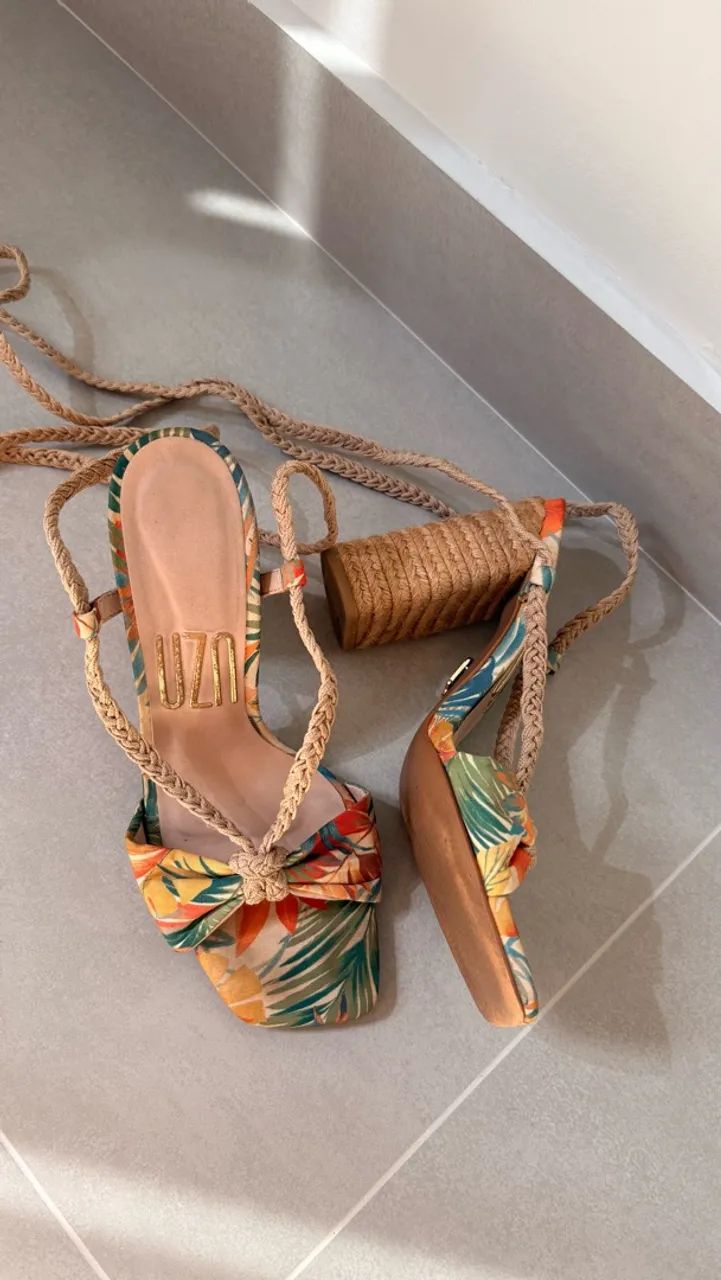 Sandália UZA estampada 34/35 - Foto 4