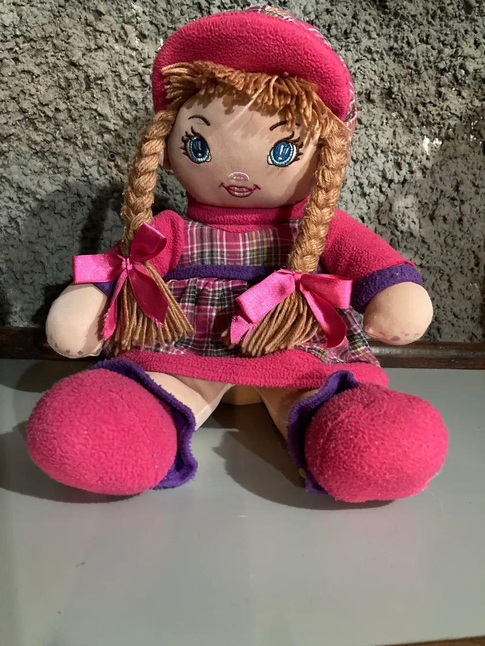 Boneca de tecido rosa - Foto 4