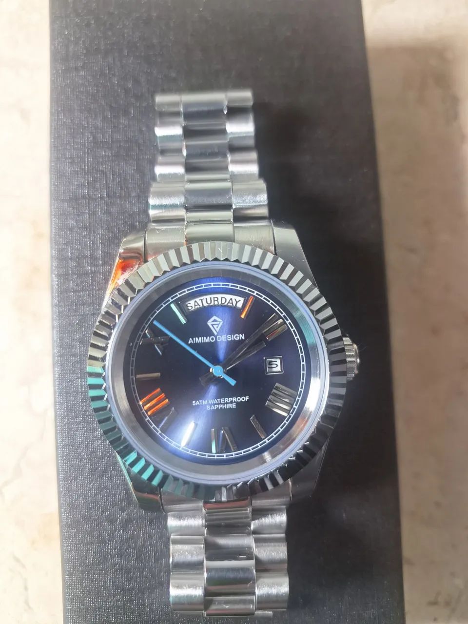 kit 2 relógios de quartzo - diver + presidente - novos e de colecionador - Foto 4