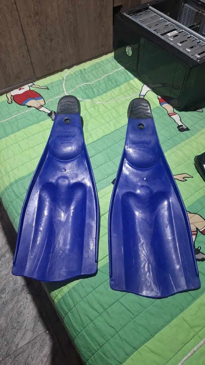 Nadadeira pé de pato seasub (borracha e EVA) - Foto 2