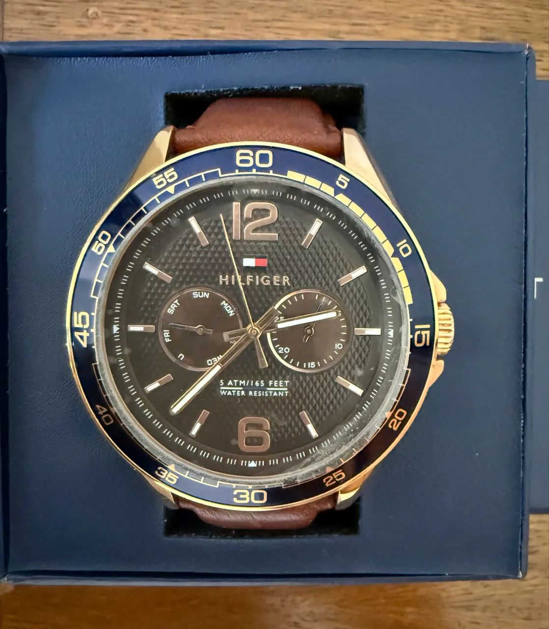 Relógio masculino Tommy Hilfiger pulseira de couro