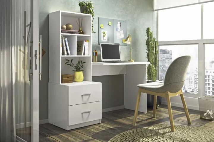 Escrivaninha Home Office com Estante Cristal - Foto 2