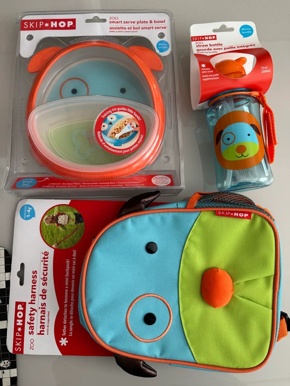 Skip hop - mochila, prato e garrafa - tema cachorro