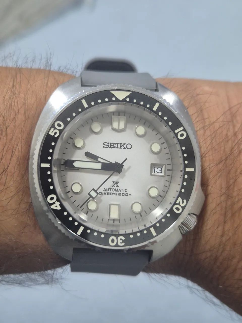 Relógio SEIKO PROSPEX TURTLE  "GLACIER"  200 METROS  -  CUSTOMIZADO
