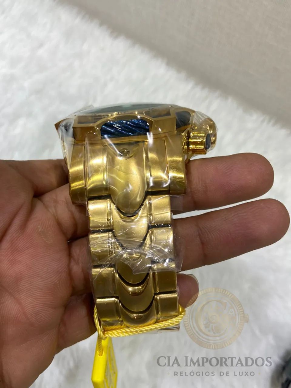 Relógio Invicta Bolt Zeus Azul Dourado Automático C/ Caixa - Foto 2