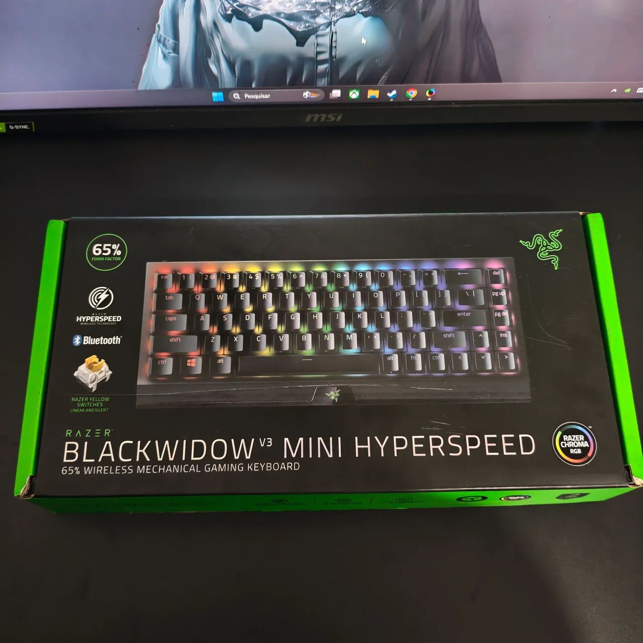 teclado razer blackwidow v3 mini hyperspeed 