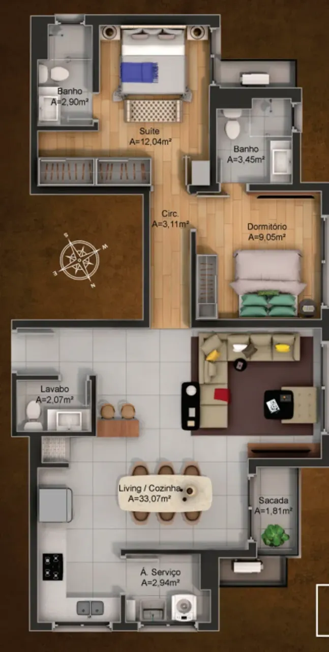 PLANTA 89m²