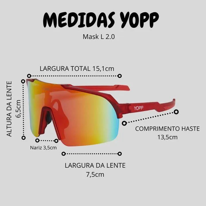 Oculos Yopp performance mask l 2.1 - Foto 5